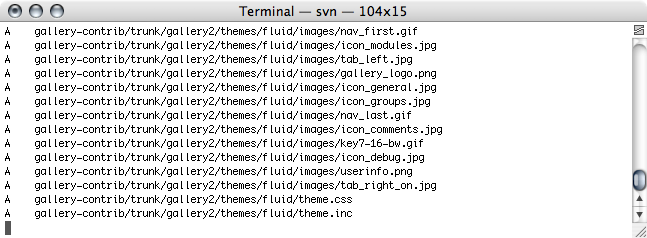 SVN checkout progress